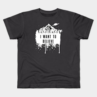 I want to Believe (FOR DARK SHIRTS) Kids T-Shirt